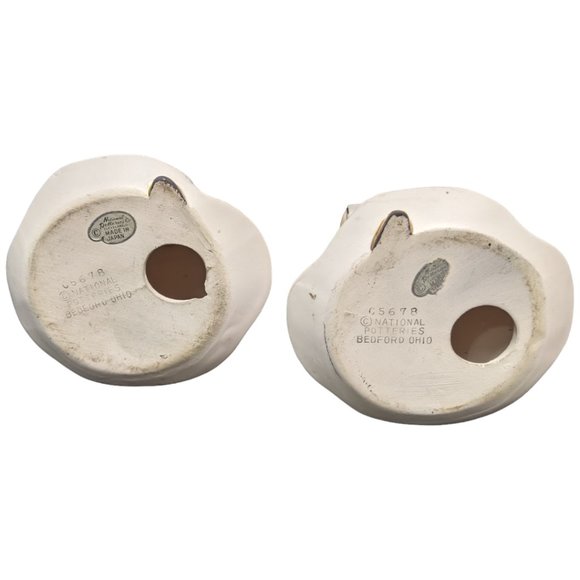 National Potteries Angels Playing Music Instruments Bedford OH Set 2 Vtg Japan - Picture 5 of 16